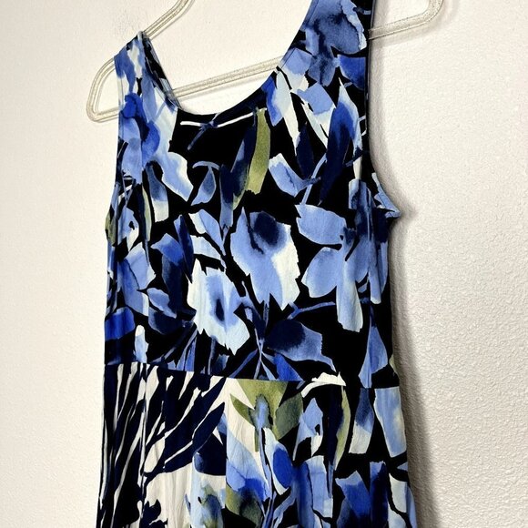 Jams World Hawaii Medium Starry Night Floral Sleeveless Rayon Midi Maxi Dress - Picture 3 of 11